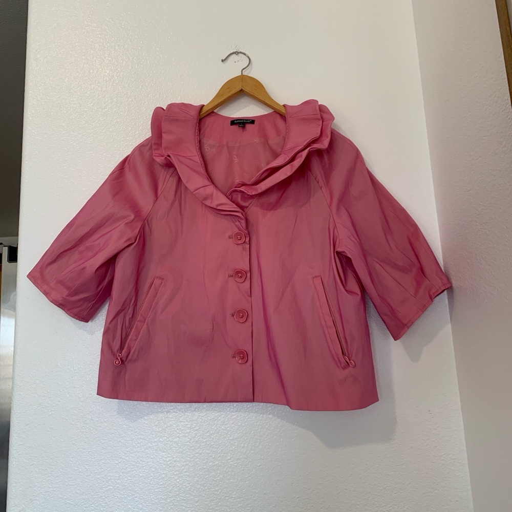 Pink Ruffled Women's Jacket